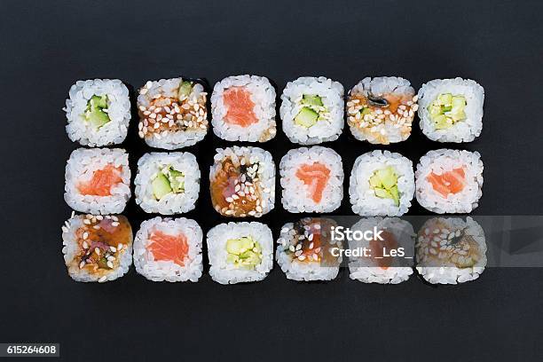 Rolls Stock Photo - Download Image Now - Sushi, Maki Sushi, Nori