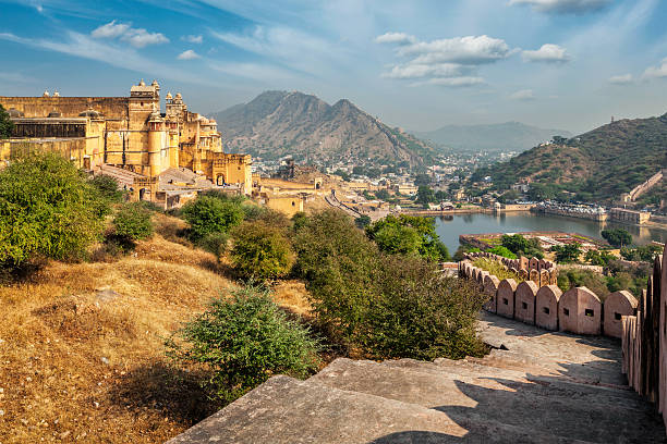 istock View of Amer (Amber) fort, Rajasthan, India 615266816