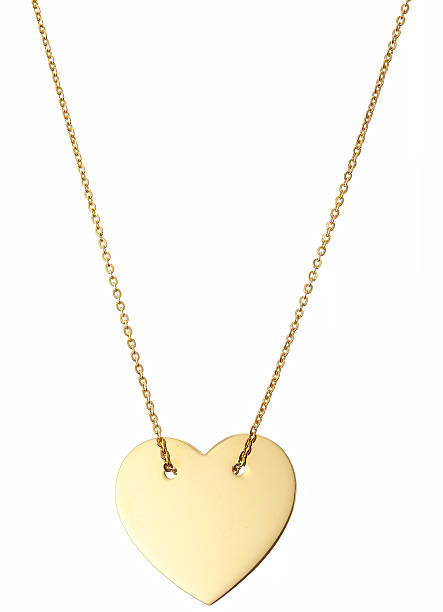 istock Golden pendant isolated on white 615269376