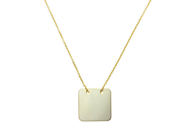 istock Golden pendant isolated on white 615270144