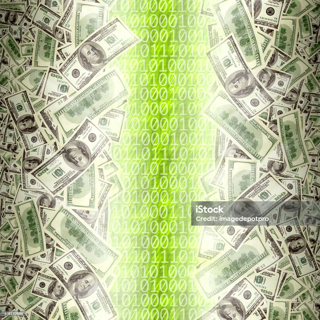Dollar Bills And Binary Code Stock Photo - Download Image Now - Binary ...