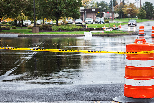 istock Retail Shopping Mall Parking Lot Road Construction Zone 615270700