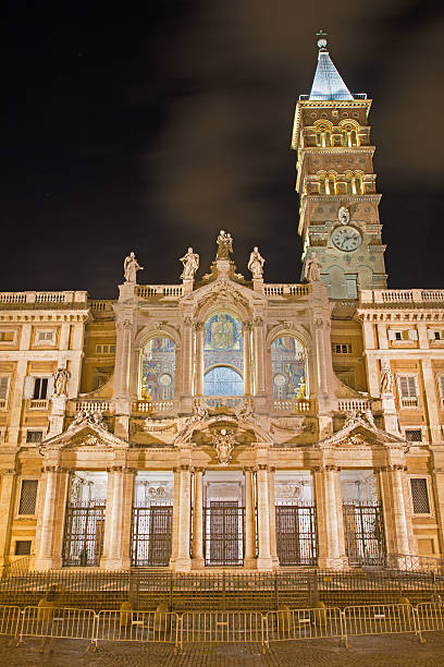 istock Rome - The Basilica Santa Maria Maggiore at night 615273054