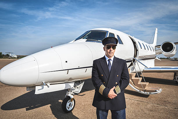 istock Captain of private jet airplane 615278660