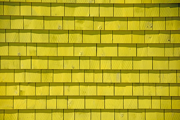 Wooden shingle wall facade texture, Stoos, Switzerland