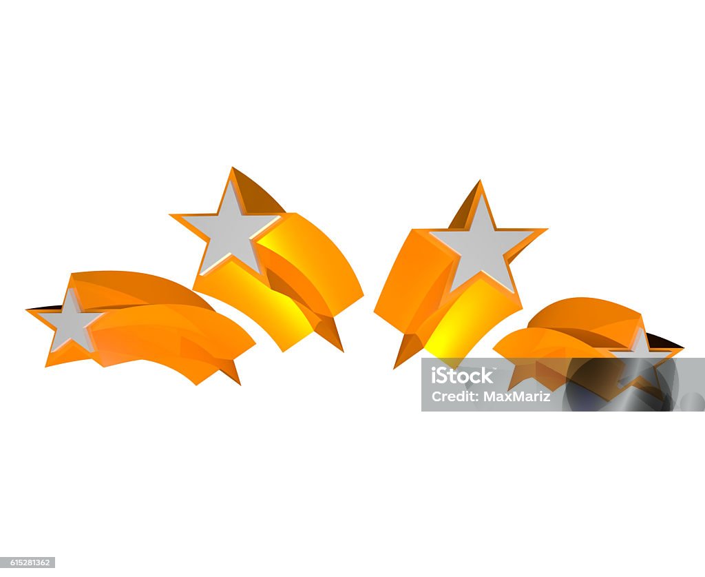 3D Rendering Stars Horizontal Stock Photo