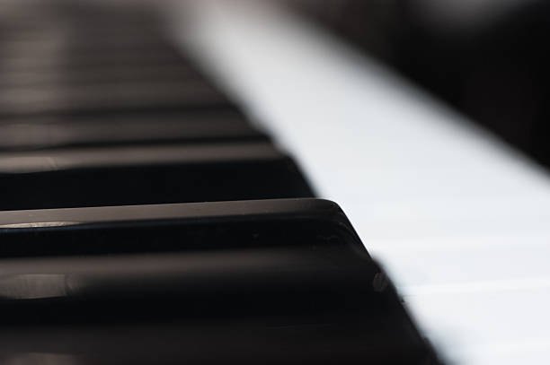 istock Music keyboard extreme close up detail 615281940