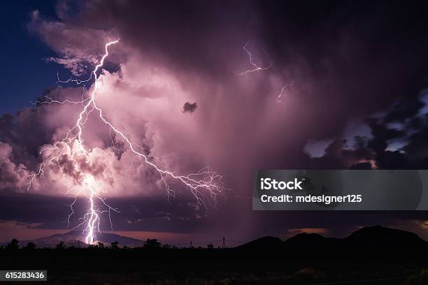 Lightning Stock Photo - Download Image Now - Lightning, Cloud - Sky, Cloudscape