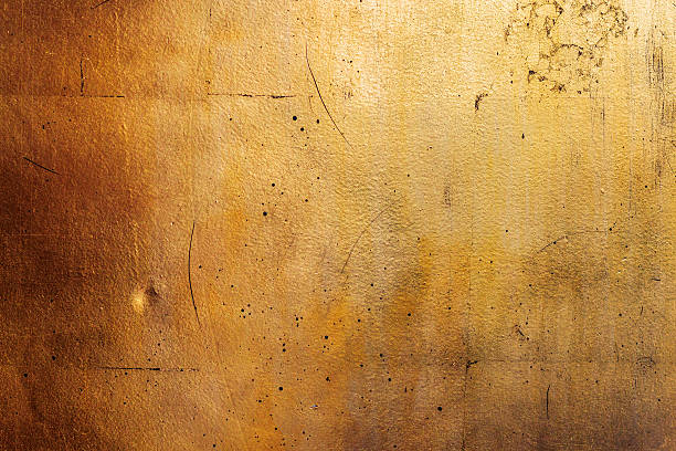 istock Horizontal golden wall, texture of black gold 615284158