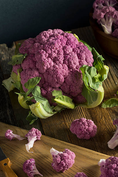 istock Raw Organic Purple Cauliflower 615287566