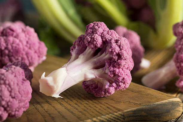 istock Raw Organic Purple Cauliflower 615287584