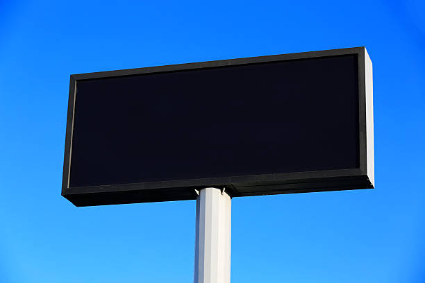 istock Blank square black signboard on the outdoor 615384716