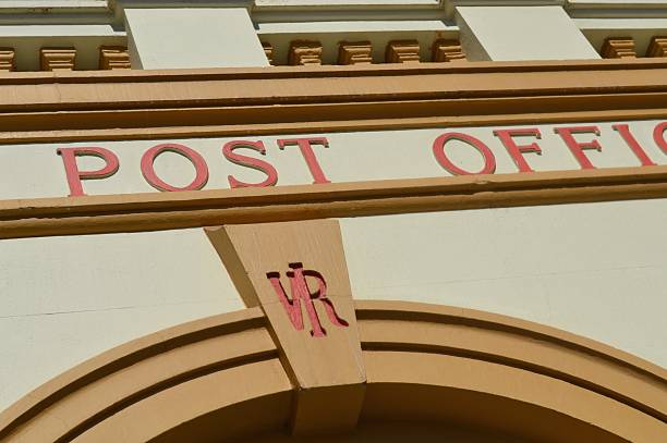 istock Art deco signage on a country post office in Australia 615384740