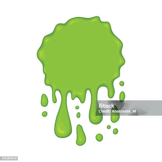 Vector Illustration Green Slime Drips Stock Illustration - Download Image Now - Slimy, Splattered, Drop