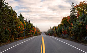 Scenic road with Autumn colors