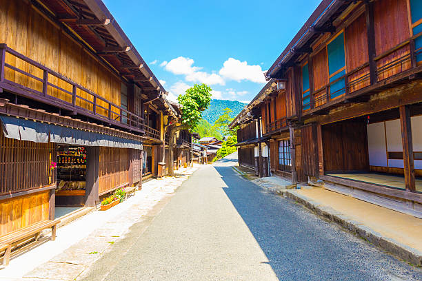 istock Nakasendo Tsumago Empty Main Street Stores H 615391038