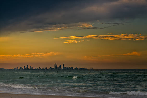 istock Gold Coast City Skyline In The Sunset 615391346