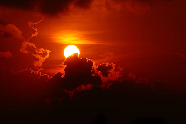 istock Sun in the burning red sky 615391564