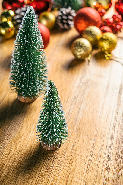 istock christmas decorations on wood table,studio shot 615396702