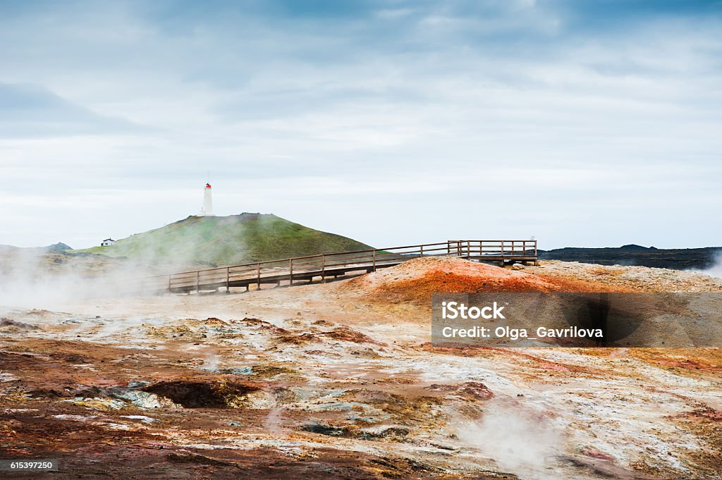 Gunnuhver geothermal area, Iceland Gunnuhver geothermal area, Reykjanes peninsula, Iceland Awe Stock Photo