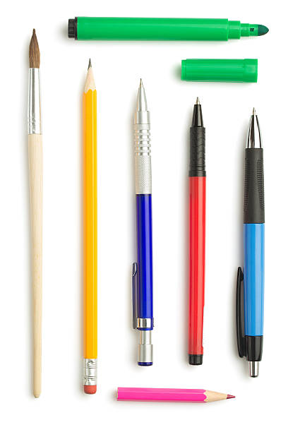 istock pencil and pen isolated on white 615397350