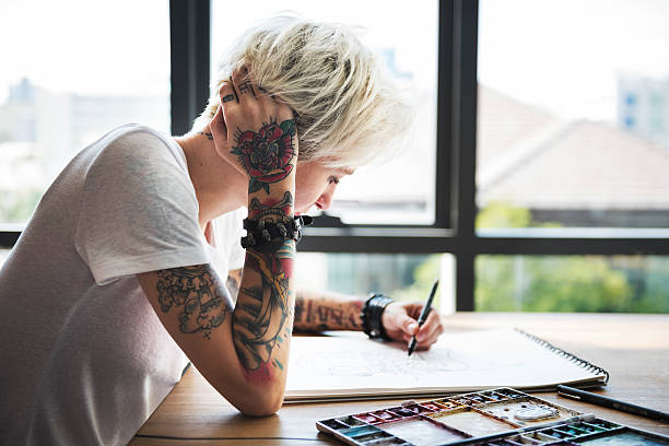 istock Tattoo Woman Creative Ideas Design Inspiration Concept 615399510