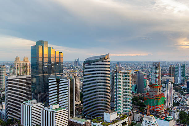 istock Bangkok Cityscape, Business district with high building 615403050