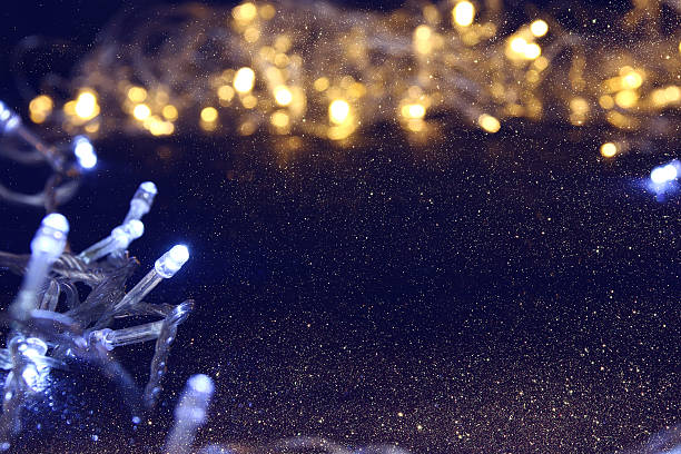 istock Abstract image of Christmas garland lights 615404200