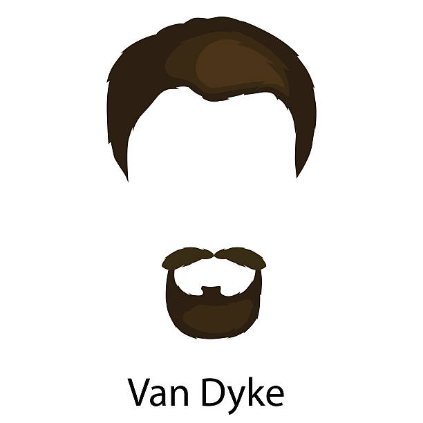 ilustrações de stock, clip art, desenhos animados e ícones de men cartoon hairstyles with beards and mustache.vector illustration  isolated - costume mustache child disguise