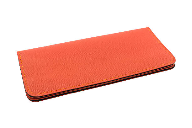 istock orange leather purse isolated on white background 615405304