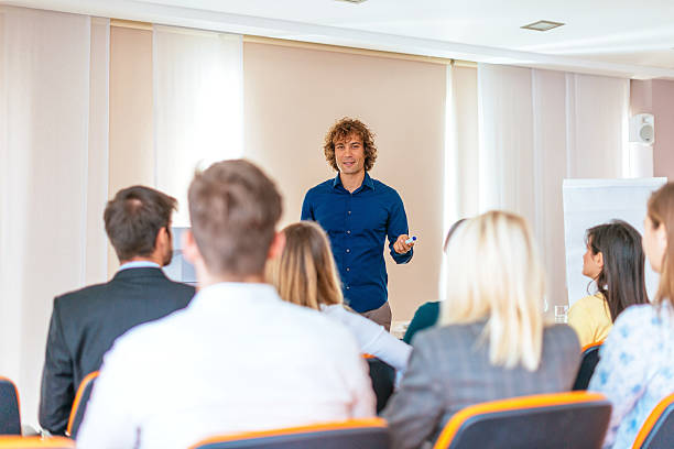 istock Debate on the international conference 615405490