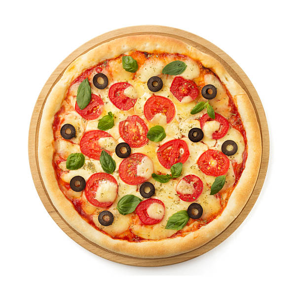 istock margarita pizza isolated on white 615406292