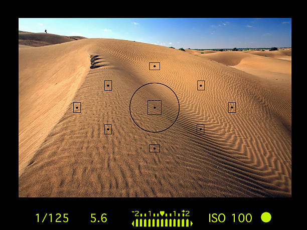 istock camera viewfinder with exposure photo and camera settings. 615408560