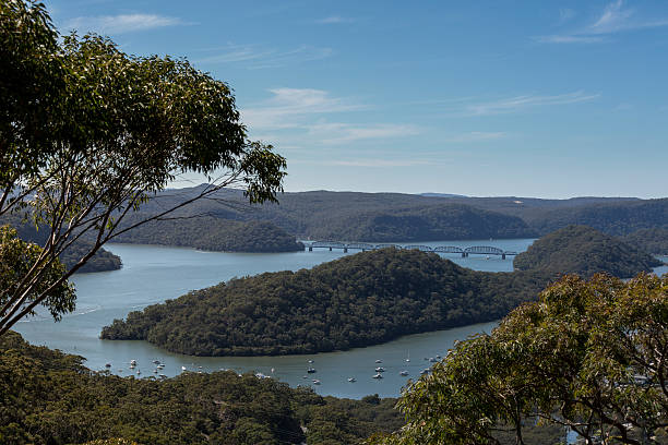 Looking down over the hawkesbury river.