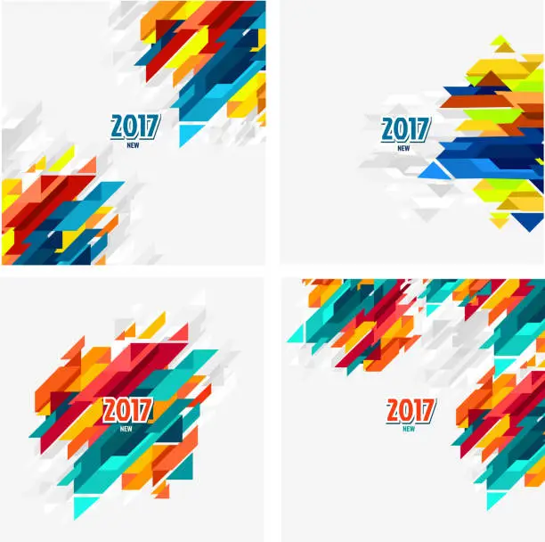 Vector illustration of 2017 Calendar background