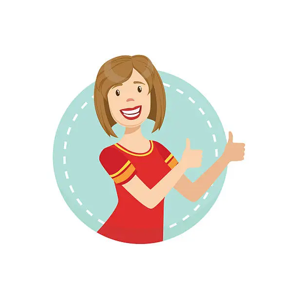 Vector illustration of Support Emotion Body Language Illustration