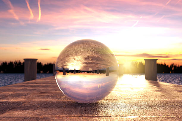 istock 3d rendering of crystal ball on wooden bridge 615416982