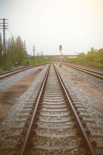 istock view of railway with green tree 615418134