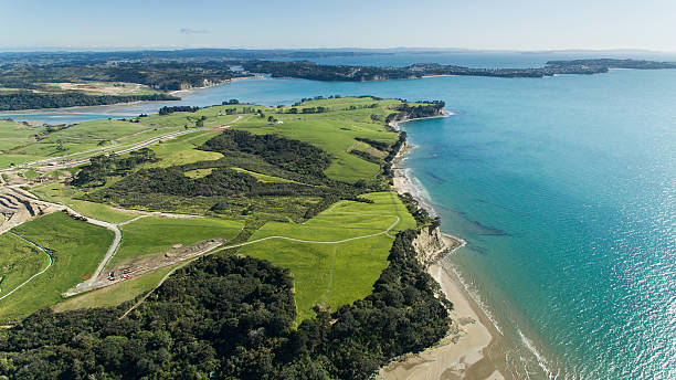 top view east coast bays. - long bay imagens e fotografias de stock