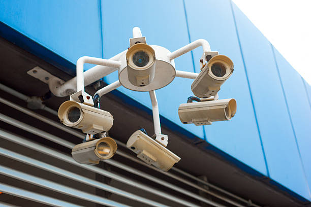 istock Many security surveillance camera in the street 615419780