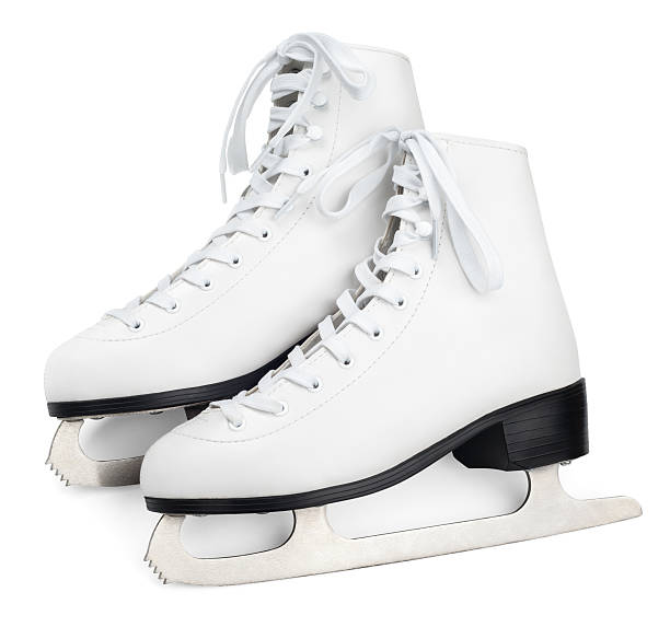 White figure skates Figure skates isolated on white with clipping path hockey skate stock pictures, royalty-free photos & images