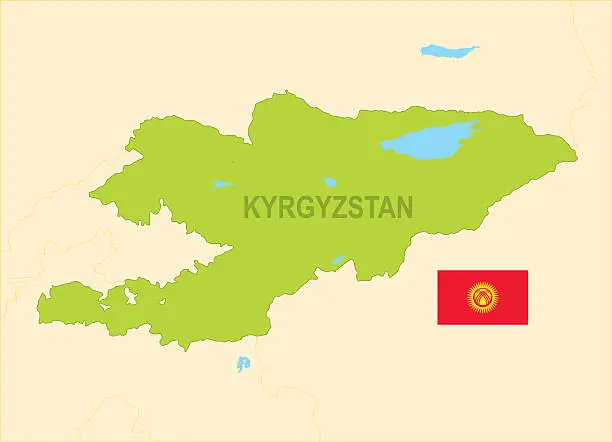 Vector illustration of Kyrgyzstan