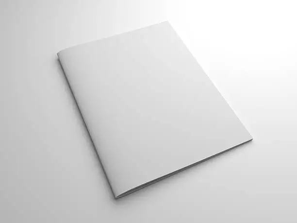 Photo of Blank photo-realistic 3D rendering magazine or brochure