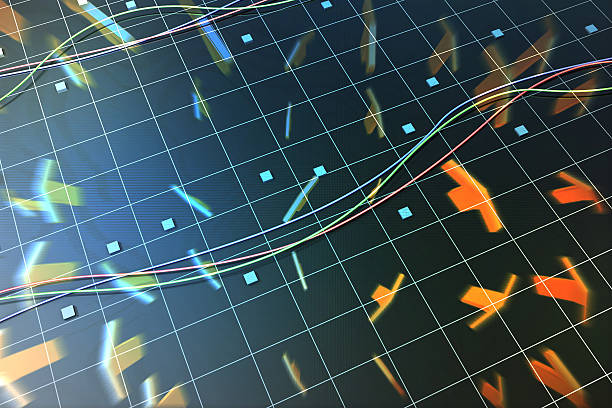 istock Successful arrows with economic data, stock market data 615429382