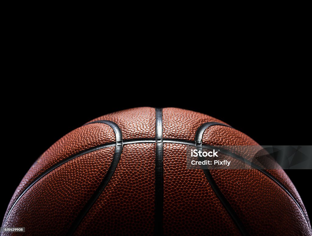 basquete isolado em preto - Foto de stock de Bola de Basquete royalty-free
