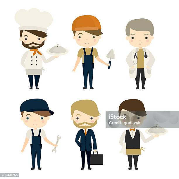 Professions Stock Illustration - Download Image Now - Doctor, Plumber, Adjustable