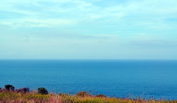 istock Panoramic view of the beach and the crystal sea 615431820