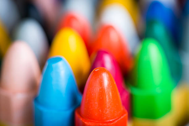 istock Rainbow of pencil crayons - macro 615478076