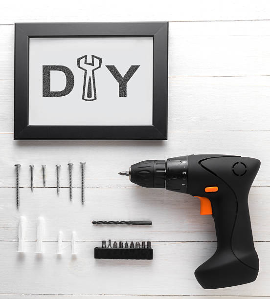 istock DIY home decoration tool set for picture frame. 615478874