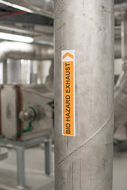 Bio Hazard Exhaust Duct stock photo